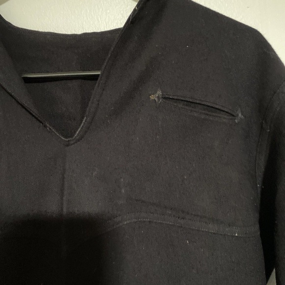 Navy Jumper, Men's Blue Undress, Vtg 100% Wool Size 40 With Patch - Picture 6 of 6